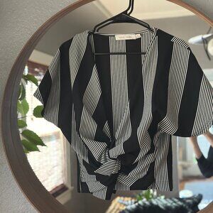 Anthropologie Bishop + Young Twist-Front Top